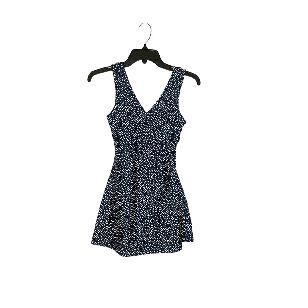 YPBsculptLUX Active Dress XXS Navy Polka Dot Athleisure Pickleball Tennis NWT